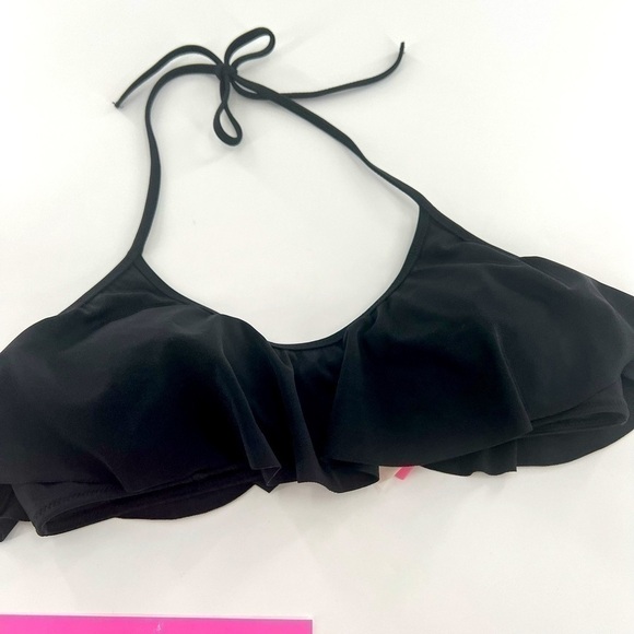 Victoria's Secret Black Flounce Bikini Top size L - Picture 7 of 9
